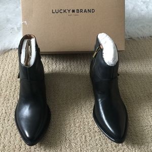 Lucky brand leather booties